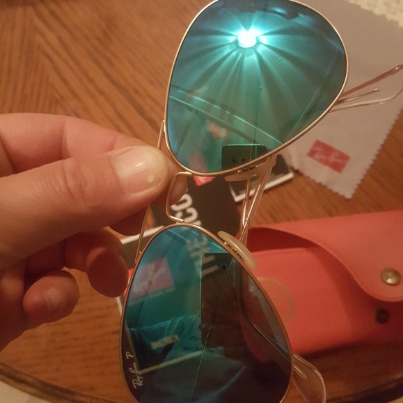 Ray Bans Mirror Blue with cleaning cloth/ instruct - Picture 5 of 5